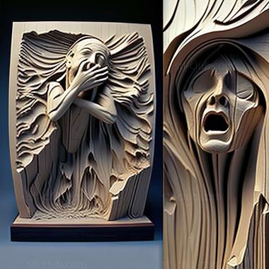 3D мадэль Кен Хендриксен, американский художник. (STL)
